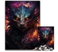 Puzzle Dragon Mythique Ciel Sombre pour Adultes 1000 Pièces Puzzles en Bois Parfaits pour Adolescents Collectionneurs Décoration Idéale Cadeau Voyage 1000 Pièces (75x50cm)