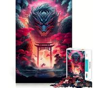 Puzzle Dragon Néon pour Adolescents 1000 Pièces Jeu d'Entraînement Cérébral Activité à Domicile Cadeau Exquis (38x52cm)