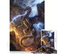 Puzzle Dragon Orage pour Adolescents 1000 pièces Améliore la mémoire Loisirs à la Maison Bords précis Cadeau Exquis 50x75cm