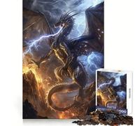 Puzzle Dragon Orage pour Adultes 1000 Pièces Think Smart Toy Home Enjoy Precision Cutting Wall Art Decor 38x52cm