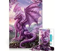 Puzzle Dragon Porte-Bonheur Mystique pour Adolescents 1000 Pièces Renforce la Mémoire Soulagement du Stress Bords Lisse Surprise de Noël (50x75cm)