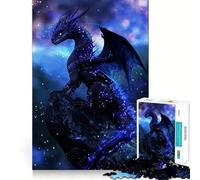 Puzzle Dragon Poussière d'Étoile Saphir 1000 Pièces pour Adultes Jeu Cognitif et Amusant à Assembler Collection d'Images (50x75cm)