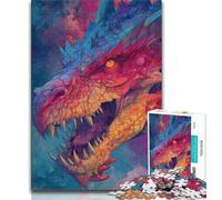 Puzzle Dragon psychédélique 1000 pièces pour Adultes et Adolescents, Jouet éducatif et éducatif, idéal comme Cadeau pour Toute la Famille (38x26cm)