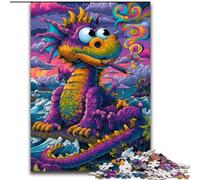 Puzzle Dragon psychédélique 1000 pièces pour Adultes et Adolescents, Jouets addictifs pour la décoration de la Maison (50x75cm)