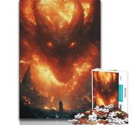 Puzzle Dragon Rider 1000 pièces pour Adultes et Adolescents Collection d'artistes Beaux-Arts à partir de 14 Ans (50x75cm)
