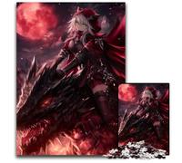 Puzzle Dragon Rider Anime Girl 1000 pièces Puzzle Impossible pour Adultes Jouet éducatif pour Adolescents Décoration de Bureau à Domicile 1000 pièces (75 x 50 cm)