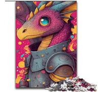 Puzzle Dragon Rider pour Adultes 1000 pièces, Jeu éducatif et décompressant pour Anniversaire et Noël (50x75cm)