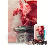 Puzzle Dragon Rose 1000 Pièces pour Adolescents Améliore la Mémoire, Se Détend, Bords Précis, Cadeau Créatif (38x26cm)