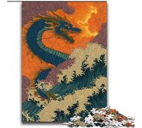 Puzzle Dragon Vague Japonais 2000 pièces pour Adolescents, Jeux éducatifs, décoration d'intérieur, idéal pour la décoration de Bureau (70x100cm)