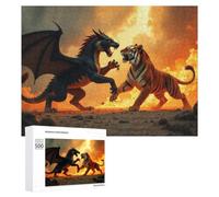 Puzzle Dragon Versus Tiger Battle pour Adultes, Format 500 PCS