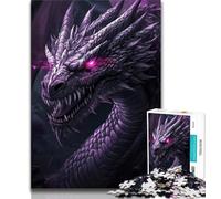 Puzzle Dragon Violet 1000 pièces pour Adultes et Adolescents, Aide Le Cerveau à exercer des Jouets addictifs pour cultiver la Patience, Convient aux Couples 38x26cm