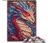 Puzzle Dragon Vitrail 1000 pièces pour Adolescents, pour Toute la Famille (26x38cm)