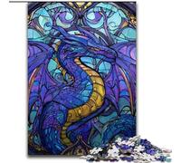 Puzzle Dragon Vitrail 1000 pièces pour Adultes, Jeu Stimulant et Jeu en Famille, Collection d'artistes, Beaux-Arts pour Les 14 Ans et Plus (26x38cm)