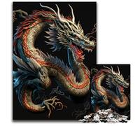 Puzzle Dragon Volant 1000 Pièces pour Adultes Puzzles Impossibles pour Adultes Idéal pour Les Amoureux Cadeau Parfait de Noël Nouvel an Saint Valentin 1000 PCS (38x26cm)