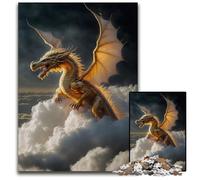 Puzzle Dragon Volant 1000 Pièces Puzzle Impossible pour Adultes Activité Familiale Cassetête Décoration Maison Cadeau Vacances 1000 PCS (75x50cm)