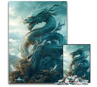 Puzzle Dragon Volant 1000 Pièces Puzzles en Papier pour Adultes Jeu de CasseTête pour Adolescents Cadeau de Vacances Parfait 1000 PCS (38x26cm)