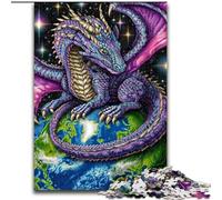 Puzzle Dragon Volant Debout sur Terre pour Adultes et Adolescents 1000 Pièces, Convient aux Personnes de 14 Ans et Plus Décoration d'Intérieur Idées Cadeaux (50x75cm)