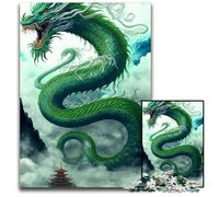 Puzzle Dragon Volant en Bois pour Adultes Divertissement Relaxant Cadeau de Noël Idéal Décoration d'Intérieur 1000 Pièces (75x50cm)