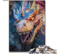Puzzle Dragon Volant Fantastique 1000 Pièces pour Adolescents, Jeu de Relève, pour Toute la Famille (26x38cm)