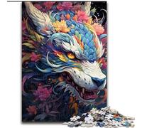 Puzzle Dragon Volant Graffiti Coloré 1000 Pièces Puzzles Éducatifs Casse-tête, Décoration Artistique Maison et Bureau, 14+ Âge Taille 38x26cm