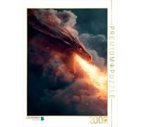Puzzle · Dragons - Le feu au-Dessus des Nuages | Une aventure fantastique et magique · 2000 pièces · Format assemblé 90 × 67 cm · CALVENDO Puzzle