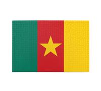 Puzzle drapeau du Cameroun 1000 pièces Puzzles éducatifs intellectuels en bois, puzzles amusants, puzzles anti-stress, 75 L x 50 W cm