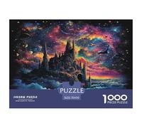 Puzzle Dream Château avec 1000 Pièces pour Adultes,Ciel étoilé de Fantasy Un Jeu De Dexérité Très Difficile Puzzle Éducatif avec des Défis l'art De La Décoration Moderne 70x50cm/1000pcs