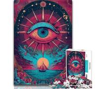 Puzzle Dream Eyes 1000 pièces pour Adultes et Adolescents, défi d'intelligence cérébrale, Jouets addictifs pour la décoration de la Maison 38x26cm