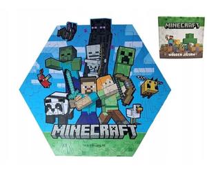 Puzzle drewniane 130 elementów - Minecraft Creeper Puckator