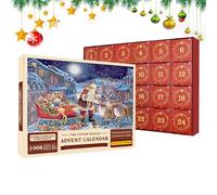 Puzzle Du Calendrier De L'Avent - 1008 Pièces De Puzzle En Blocs - Calendrier De Compte À Rebours De Noël 24 Jours - Pour Halloween Chrétien Femmes Loisir Créatif Vacances Hommes Adultes Adolescents