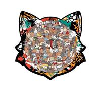 Puzzle du Chat - Jouets Éducatifs Mignons 135 Pièces - Puzzle du Chat Irrégulier Coloré | pour Éducation Divertissement Garçons Filles Amateurs d'animaux Maison Intérieur École
