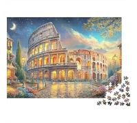 Puzzle du Colisée Romain 1000 pièces Puzzles de Rue Européenne Jeu Stimulant Apprendre en s'Amusant Carton Recyclé 100% Décoration Murale 38x26cm/1000 pièces