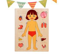 Puzzle du Corps Humain pour, Jouet éducatif d'anatomie en Bois, Organes Multicouches, os et Structure squelettique, Apprentissage Scientifique pour Les Tout-Petits, garçons et Filles