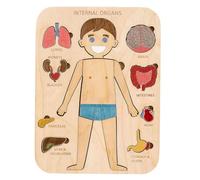 Puzzle du Corps Humain - Puzzle interactif en Bois, avec Structure du Corps Humain | Puzzles éducatifs de Parties du Corps pour l'apprentissage montesori et Le développement des d'âge