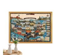 Puzzle du en Amérique 1000 Pièces De Style Vintage, Très Stimulant,