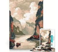 Puzzle du fleuve Yangtsé Chine pour Adultes,1000 pièces,pour stimuler la Concentration et se divertir Taille Uniforme,pièces précises,activité idéale pour Partager Un Moment Convivial en Famille
