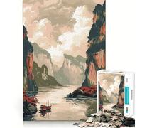 Puzzle du fleuve Yangtsé en Chine,1000 pièces,Jeu cognitif Amusant,Structure à emboîter précise,activité de Partage et de complicité pour Les Proches (50x75cm)
