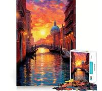 Puzzle du Grand Canal à Venise pour Adolescents, 1000 pièces, stimule la mémoire, Plaisir Lent, Bords Nets, Cadeau de Noël 38x52cm