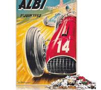 Puzzle du Grand Prix d'Albi du 1er Juin 1952, Course Automobile, Difficile, en Carton 100% recyclé, pour Adultes, Cadeaux de Noël, 1000 pièces (75 x 50 cm)