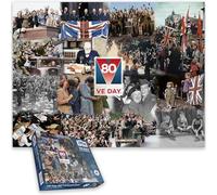 Puzzle du jour de la VE 80e anniversaire - Puzzle commémoratif de la Seconde Guerre mondiale de 1000 pièces par Imperial War Museum - Montage historique des troupes, titres et célébrations