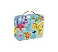 Janod Puzzle Planète bleue recto‑verso 208 pièces Multicolore Enfants