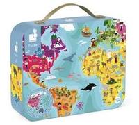Janod Puzzle Planète bleue recto‑verso 208 pièces Multicolore Enfants
