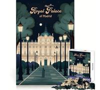 Puzzle du Palais Royal de Madrid pour Adultes,1000 pièces,Puzzle créatif aux Bords Nets,idéal pour développer la mémoire et développer Ses compétences cognitives (50x75cm)