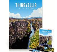 Puzzle du Parc National de Thingvellir pour Adolescents, 1000 pièces, pour stimuler la réflexion, se détendre et créer Un Joli Assemblage (38x26cm) pour Les Vacances