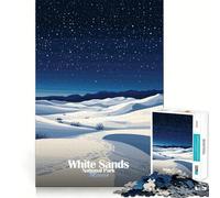 Puzzle du Parc National de White Sands 1000 pièces,Jeu de Concentration mentale,sans Espace,Assemblage précis,défi cérébral interactif pour la Maison (38x52cm)