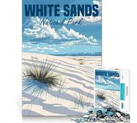 Puzzle du Parc National de White Sands,1000 pièces,Jouet de développement cognitif,Surface Lisse sans bavures,activité relaxante en Groupe à l'intérieur (38x52cm)
