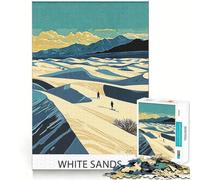 Puzzle du Parc National de White Sands,1000 pièces,pour Adolescents stimule l’Esprit,Amusant,sans Espace,Ajustement Parfait,Loisirs captivants pour des Moments de détente à la Maison (38x52cm)