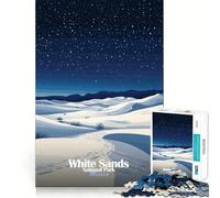 Puzzle du Parc National de White Sands pour Adultes,1000 pièces,Jeu de Concentration,découpe de précision,Bords Lisses,défi Amusant pour Passer Le Temps (50x75cm)