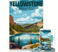 Puzzle du Parc National de Yellowstone pour Adolescents 1000 pièces Jeu Stimulant l'esprit Pièces nettes et sans bavures Facile à Apprendre Plaisir en Famille (50x75cm)