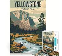 Puzzle du Parc National de Yellowstone pour Adultes,1000 pièces,pour stimuler la Concentration et s'amuser Taille Uniforme,pièces précises,activité idéale pour Partager Un Moment Convivial en Famille